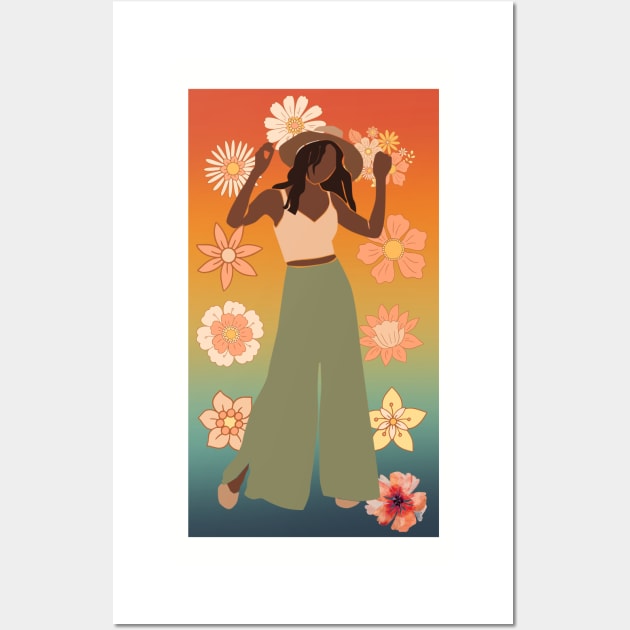 Flowers and Woman Wall Art by CreativeCharm